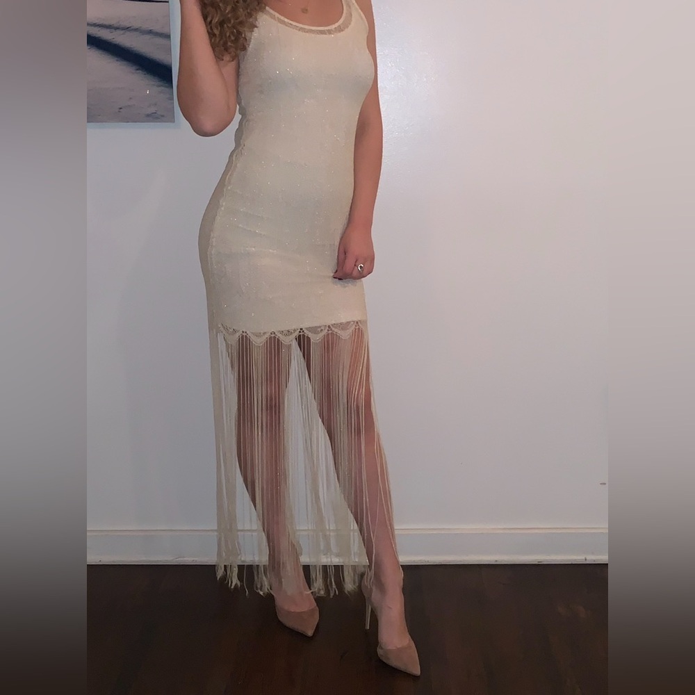 Alice + Olivia Tan Gold Sheath Maxi Dress - Picture 4 of 7
